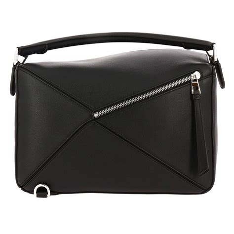 Borsa Medium in pelle in Nero .